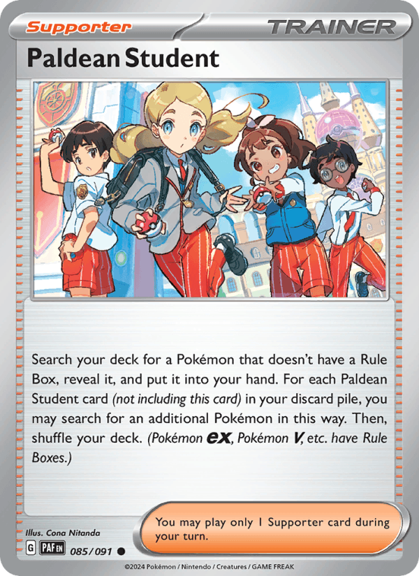 Paldean Student 85/91 Paldean Fates English Pokémon card