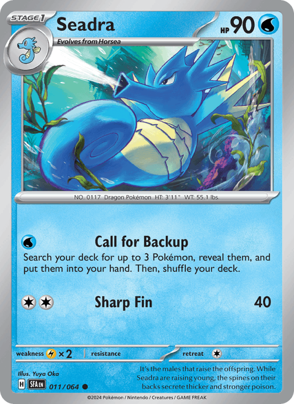 Seadra 11/64 Shrouded Fable English Pokémon card