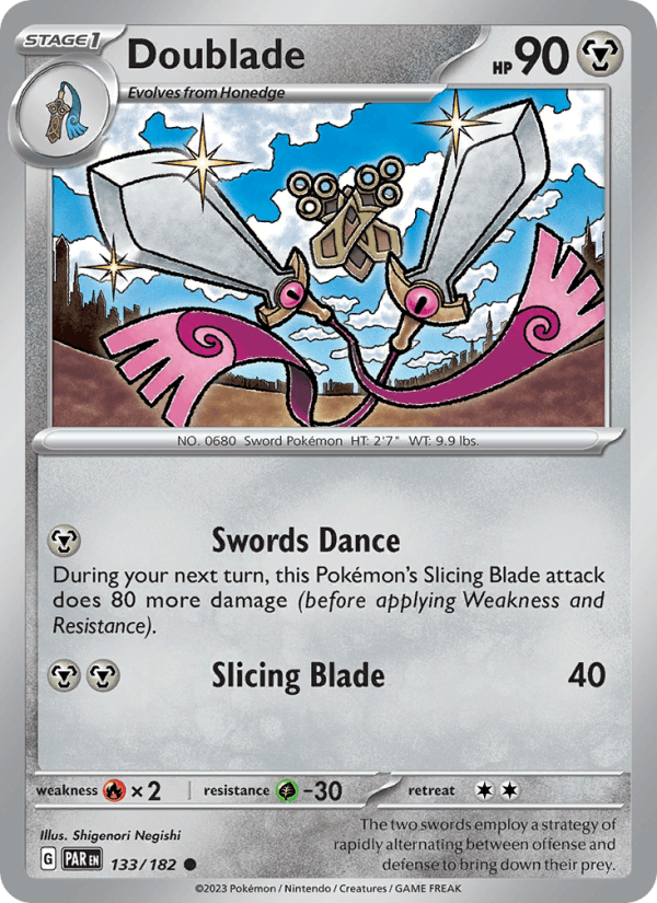 Doublade 133/182 Paradox Rift English Pokémon card