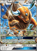 Tauros GX 100/149 Sun & Moon Base Set English Pokémon card