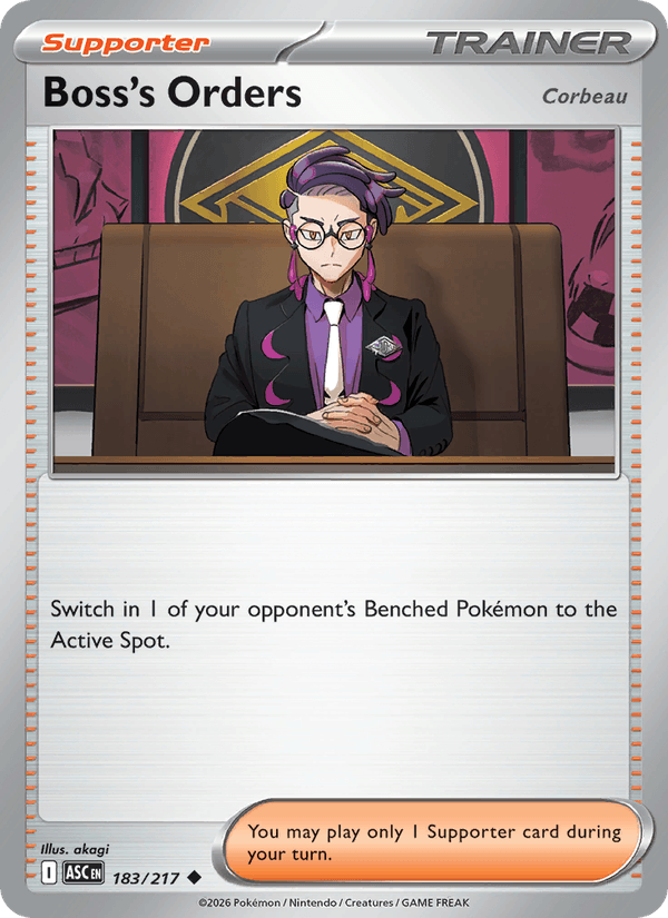 Boss's Orders 183/217 Ascended Heroes English Pokémon card