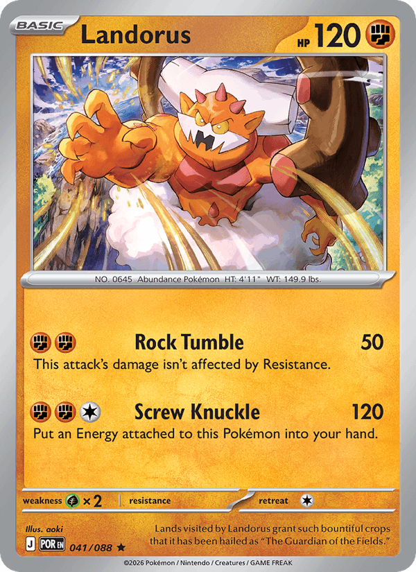 Landorus 41/88 Perfect Order English Pokémon card