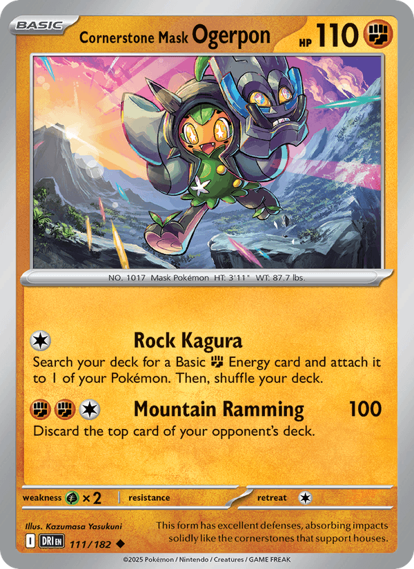 Cornerstone Mask Ogerpon 111/182 Destined Rivals English Pokémon card