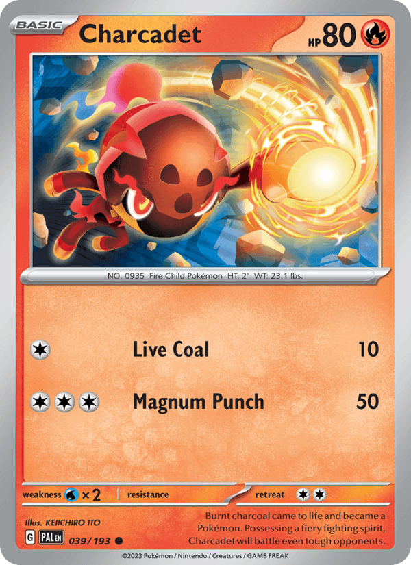Charcadet 39/193 Paldea Evolved English Pokémon card