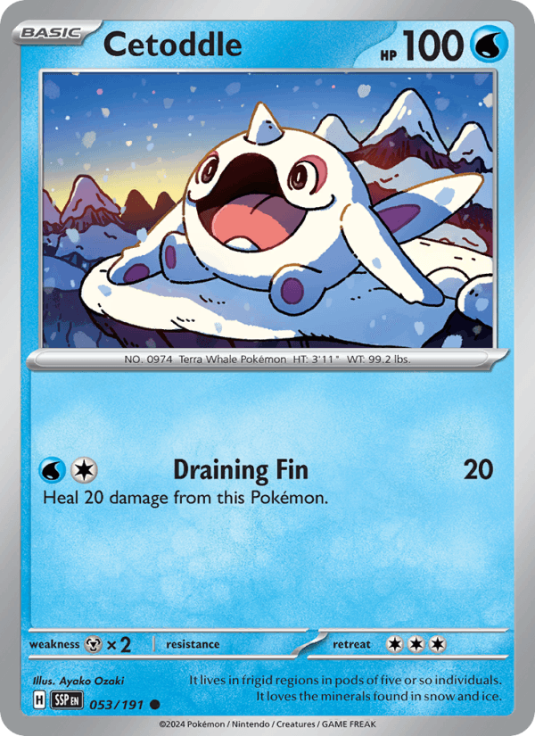 Cetoddle 53/191 Surging Sparks English Pokémon card