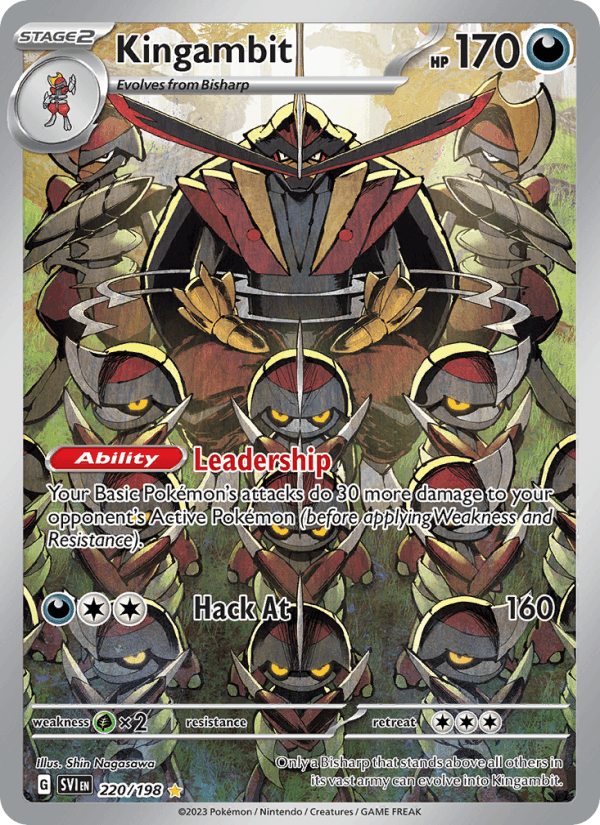 Kingambit 220/198 Scarlet & Violet English Pokémon card