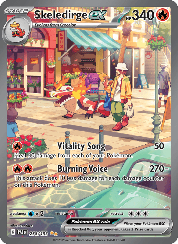 Skeledirge ex 258/193 Paldea Evolved English Pokémon card