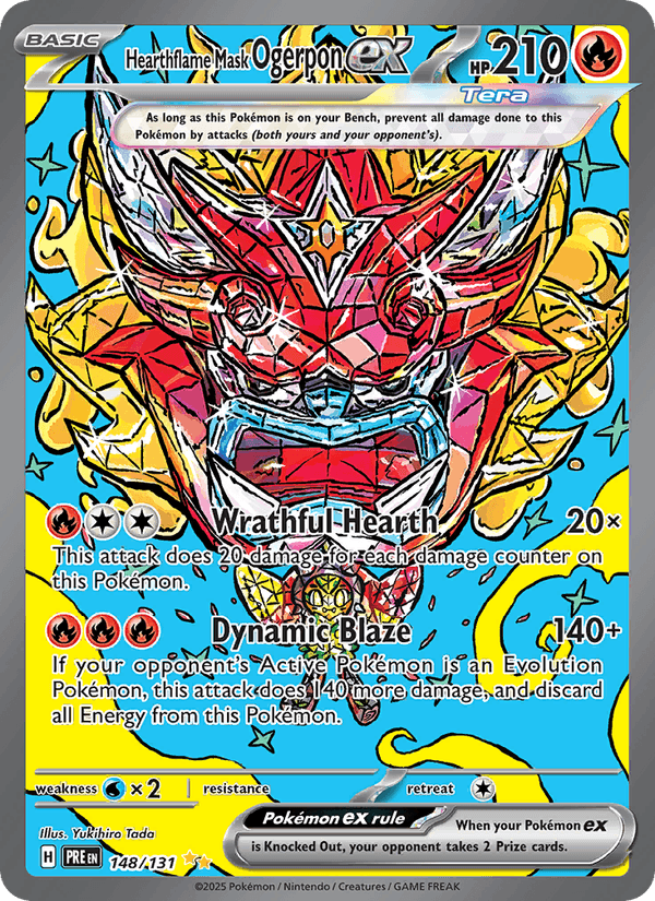 Hearthflame Mask Ogerpon ex 148/131 Prismatic Evolutions English Pokémon card