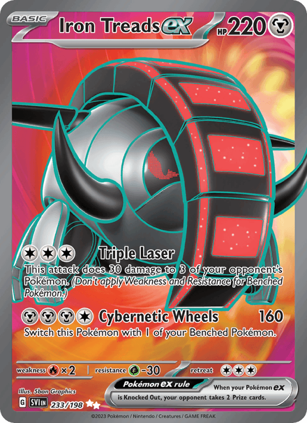 Iron Treads ex 233/198 Scarlet & Violet English Pokémon card