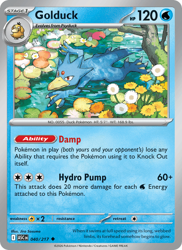 Golduck 40/217 Ascended Heroes English Pokémon card