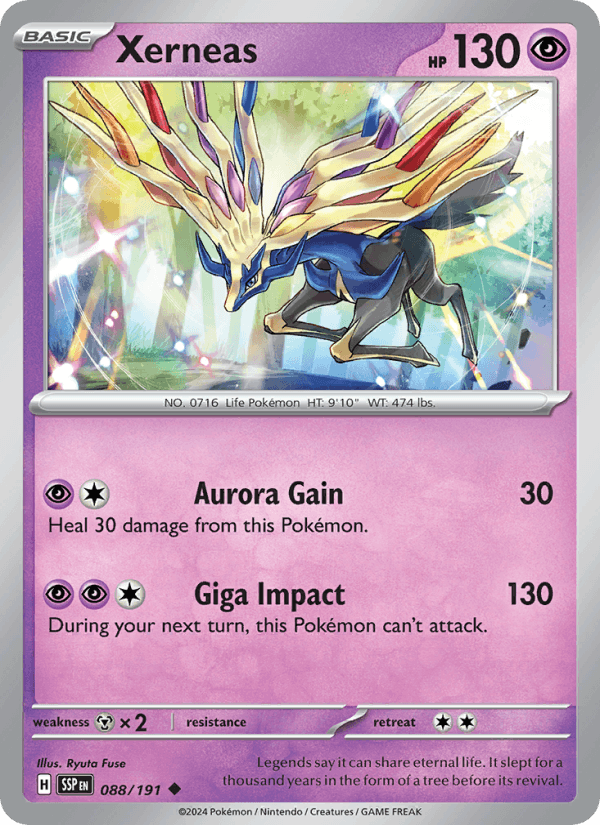 Xerneas 88/191 Surging Sparks English Pokémon card