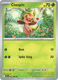 Chespin 5/86 Chaos Rising English Pokémon card