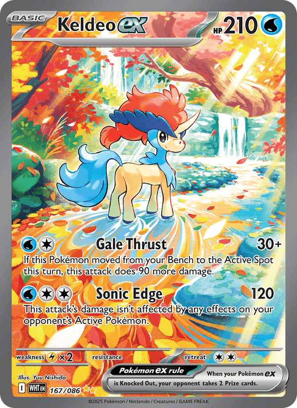 Keldeo ex 167/86 White Flare English Pokémon card