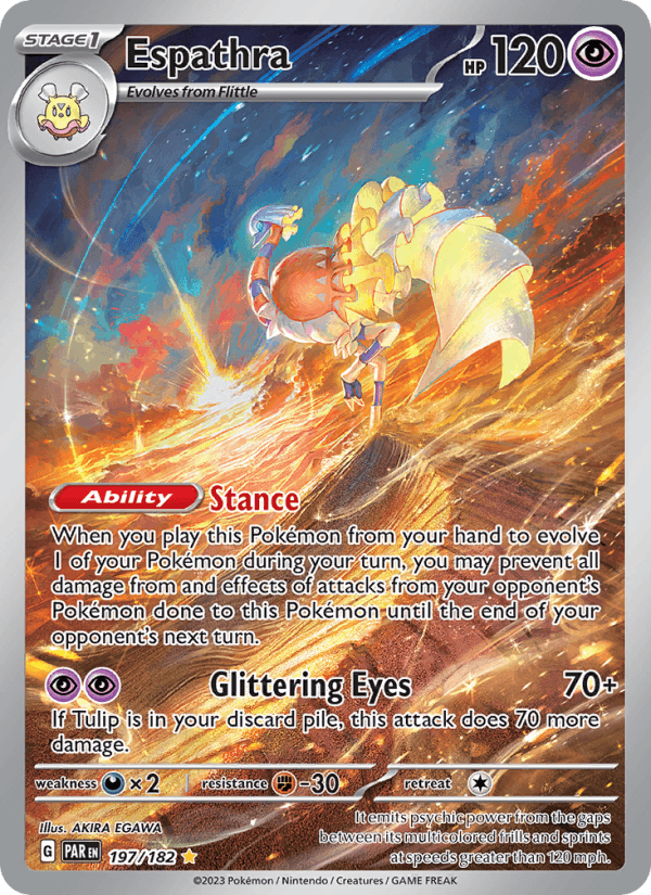 Espathra 197/182 Paradox Rift English Pokémon card