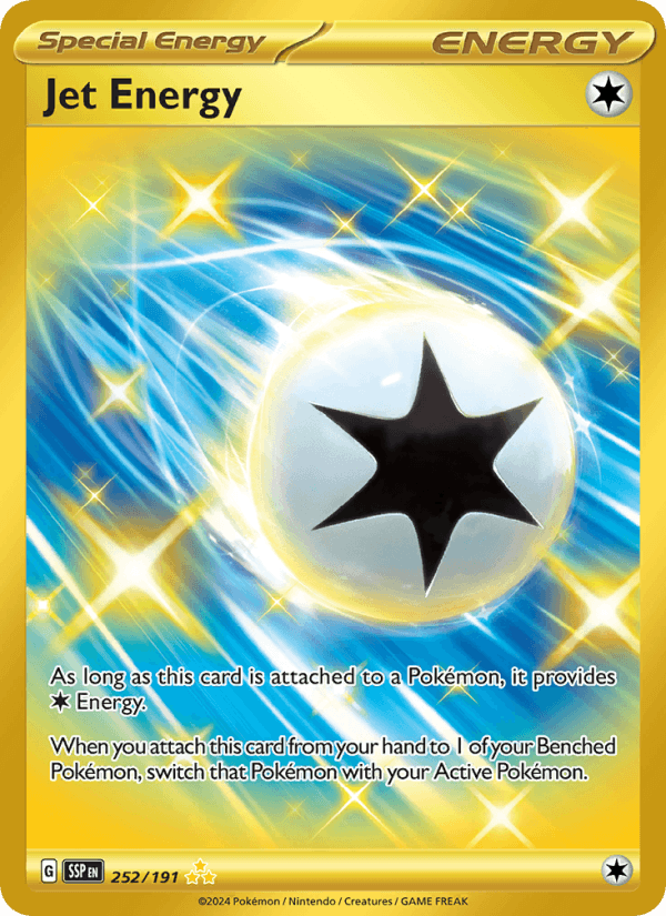 Jet Energy 252/191 Surging Sparks English Pokémon card