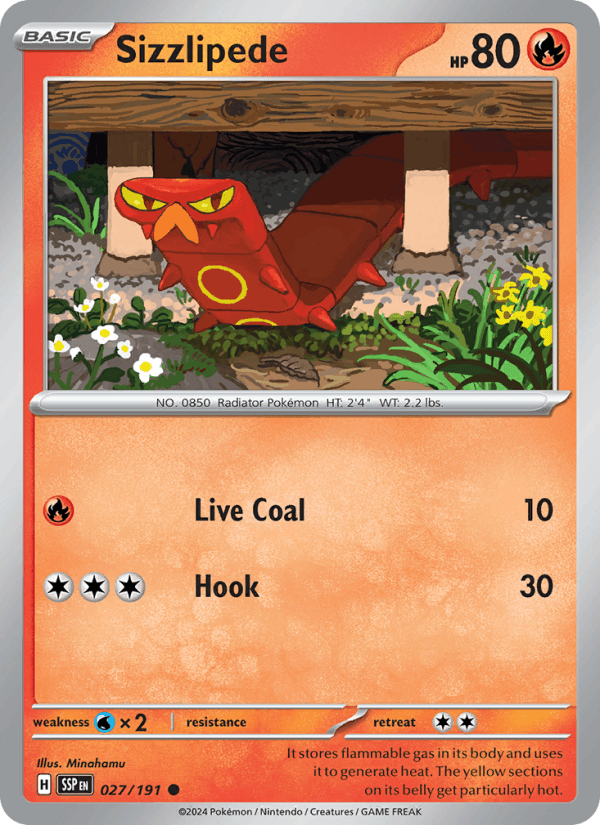 Sizzlipede 27/191 Surging Sparks English Pokémon card