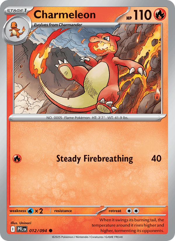 Charmeleon 12/94 Phantasmal Flames English Pokémon card