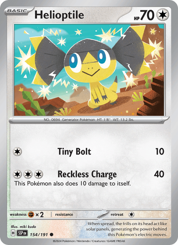 Helioptile 154/191 Surging Sparks English Pokémon card