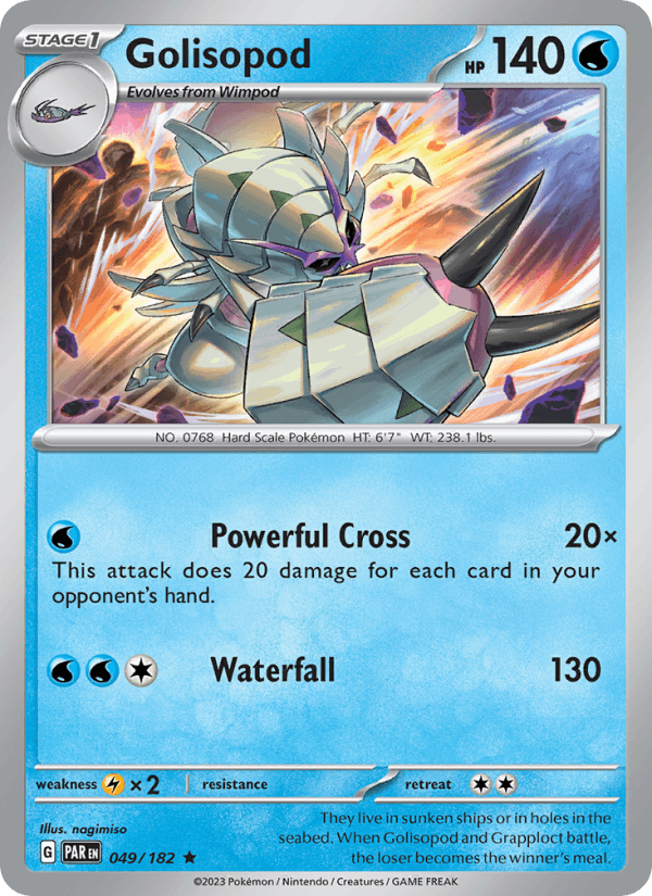 Golisopod 49/182 Paradox Rift English Pokémon card