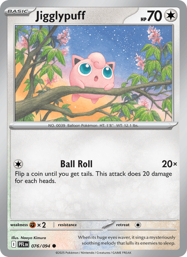 Jigglypuff 76/94 Phantasmal Flames English Pokémon card