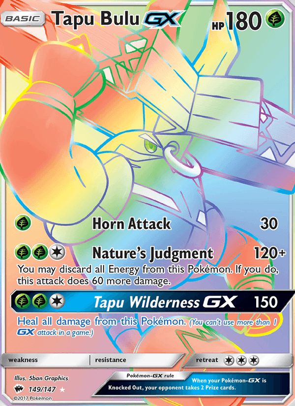 Tapu Bulu GX 149/147 Burning Shadows English Pokémon card