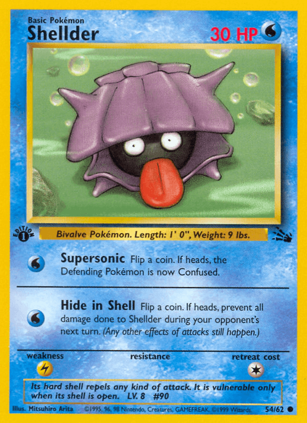 Shellder 54/62 Fossil English Pokémon card