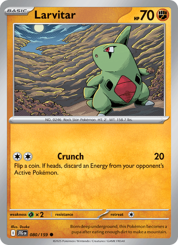 Larvitar 80/159 Journey Together English Pokémon card