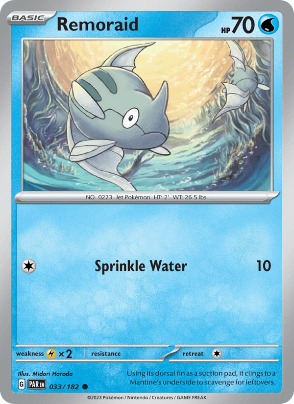 Remoraid 33/182 Paradox Rift English Pokémon card