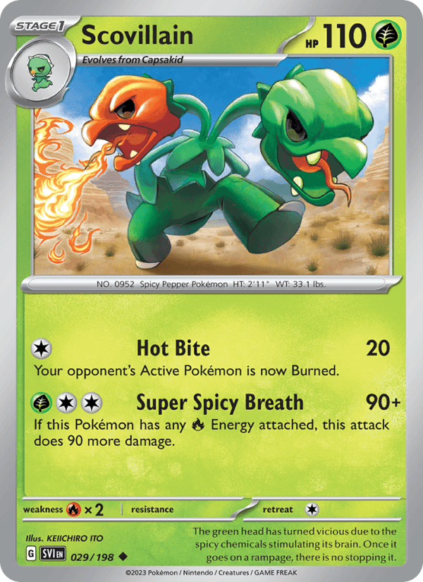 Scovillain 29/198 Scarlet & Violet English Pokémon card