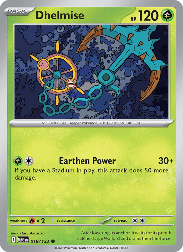 Dhelmise 18/132 Mega Evolution English Pokémon card