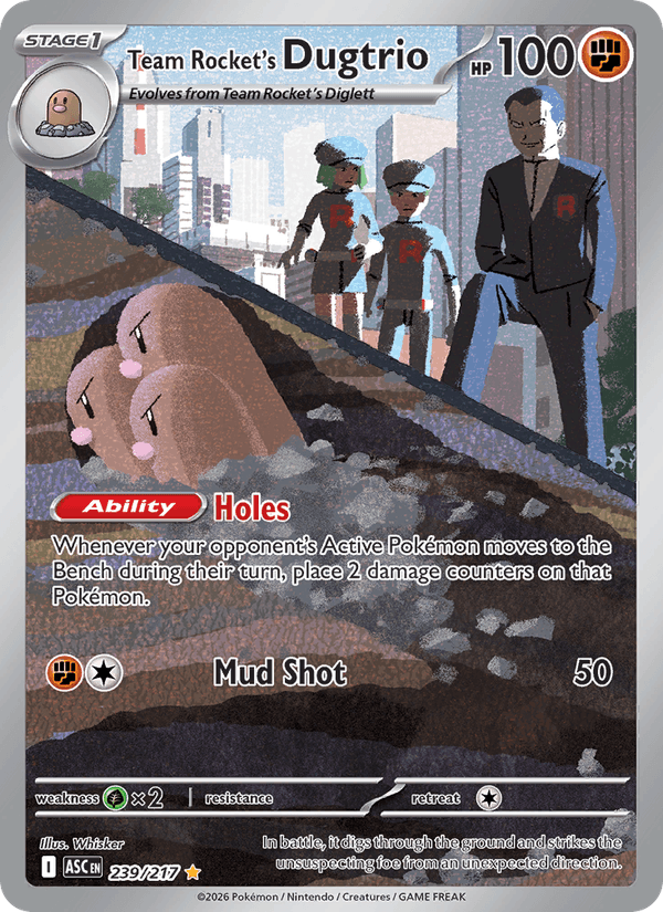 Team Rocket's Dugtrio 239/217 Ascended Heroes English Pokémon card