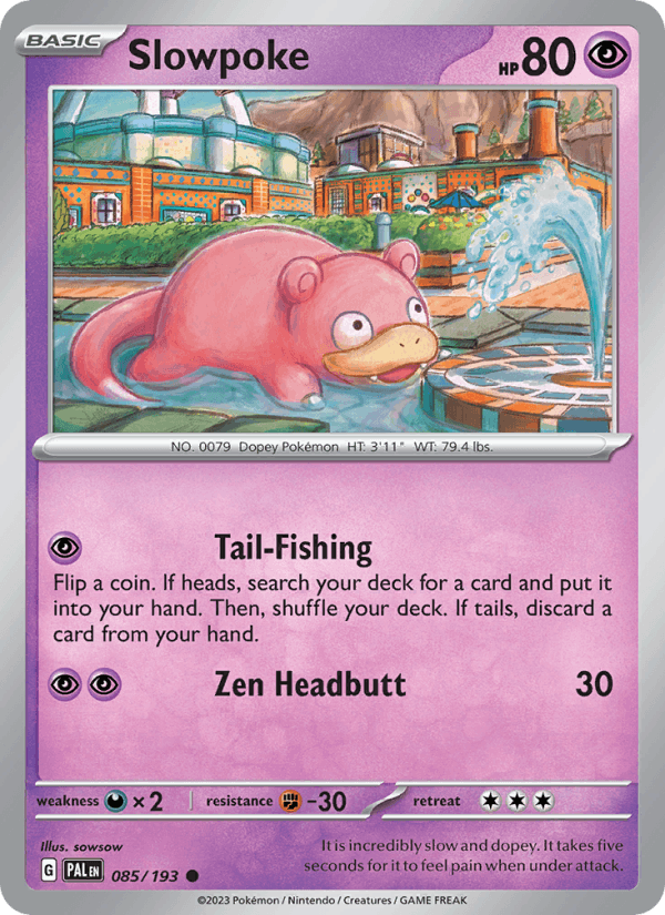 Slowpoke 85/193 Paldea Evolved English Pokémon card
