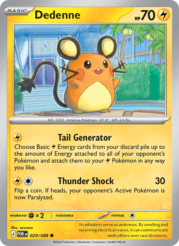 Dedenne 29/88 Perfect Order English Pokémon card