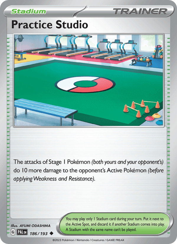 Practice Studio 186/193 Paldea Evolved English Pokémon card