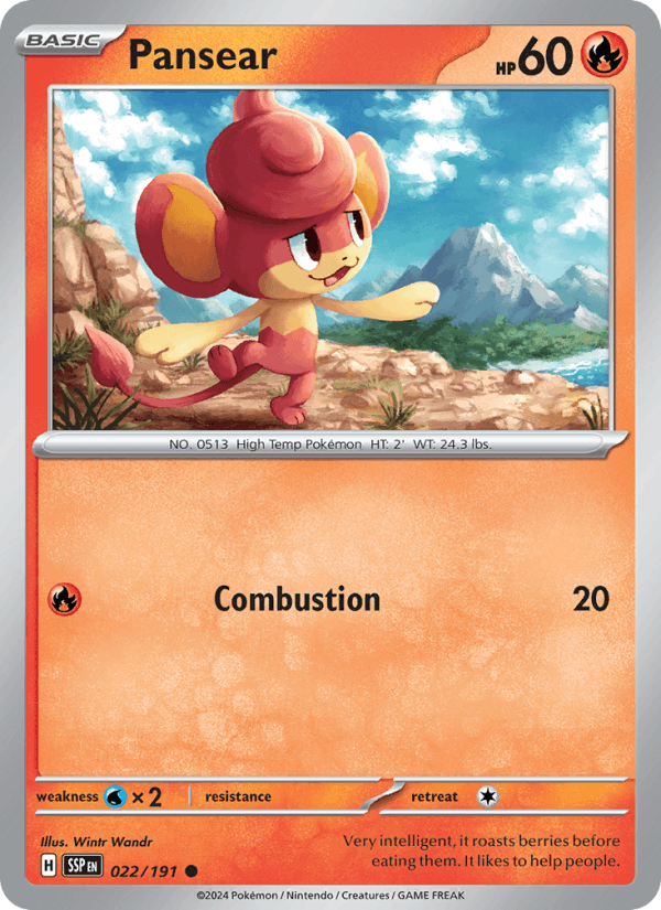 Pansear 22/191 Surging Sparks English Pokémon card