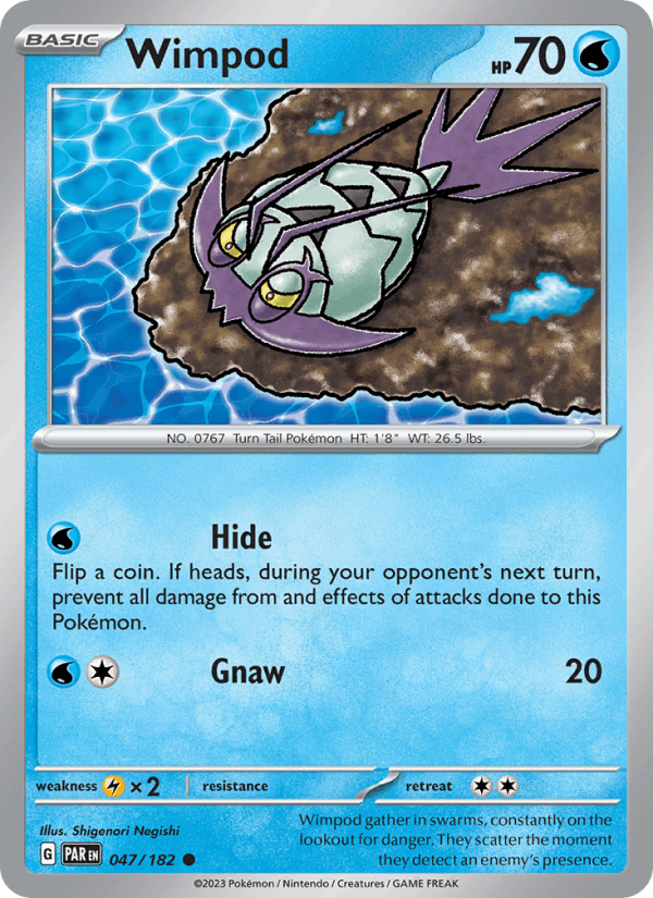 Wimpod 47/182 Paradox Rift English Pokémon card