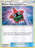 Rotom Dex—Poké Finder Mode 122/147 Burning Shadows English Pokémon card