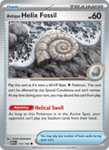 Antique Helix Fossil 153/165 151 English Pokémon card