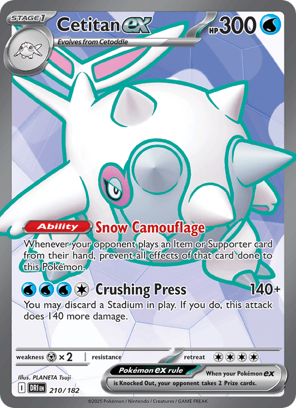 Cetitan ex 210/182 Destined Rivals English Pokémon card