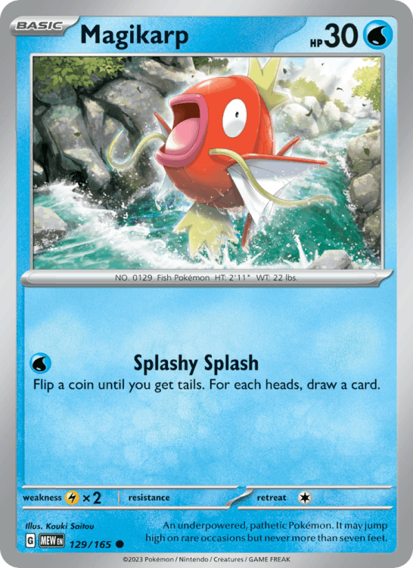 Magikarp 129/165 151 English Pokémon card