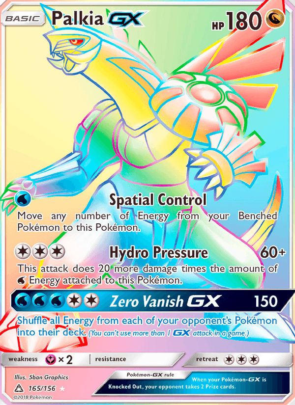 Palkia GX 165/156 Ultra Prism English Pokémon card