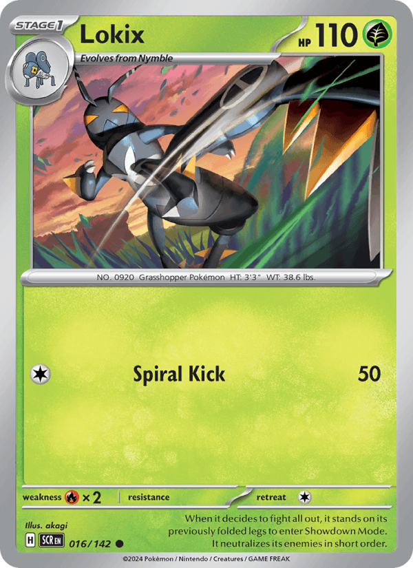Lokix 16/142 Stellar Crown English Pokémon card