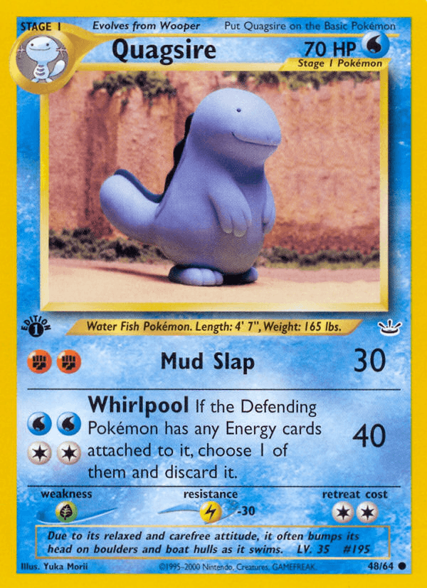 Quagsire 48 Neo Revelation English Pokemon card