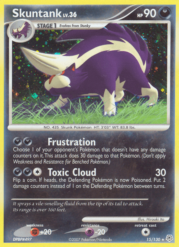 Skuntank 15/130 Diamond & Pearl English Pokémon card