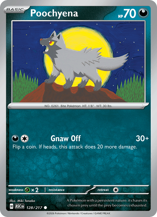 Poochyena 128/217 Ascended Heroes English Pokémon card