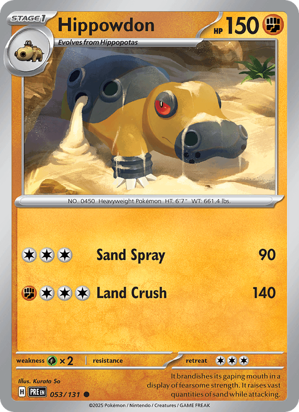 Hippowdon 53/131 Prismatic Evolutions English Pokémon card