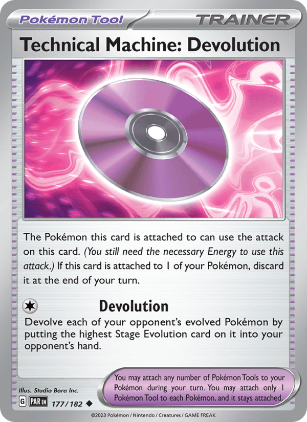 Technical Machine: Devolution 177/182 Paradox Rift English Pokémon card