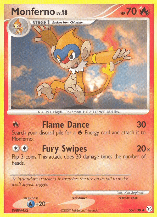 Monferno 56/130 — Diamond & Pearl [EN] — FrostPeak Collectibles
