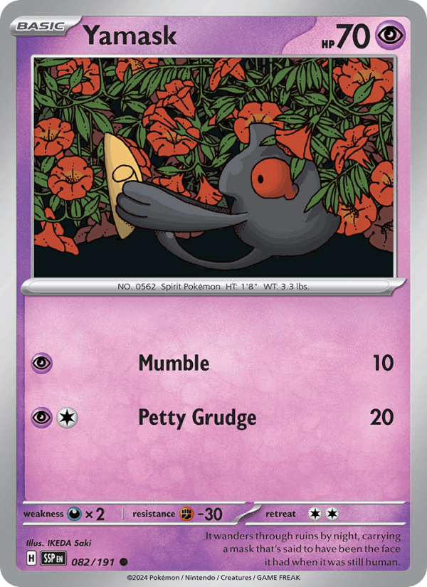Yamask 82/191 Surging Sparks English Pokémon card