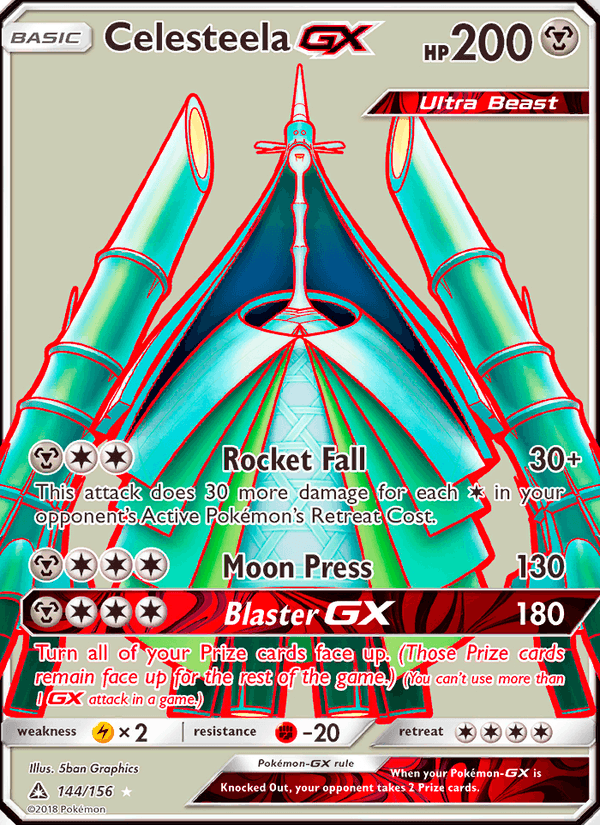 Celesteela GX 144/156 Ultra Prism English Pokémon card